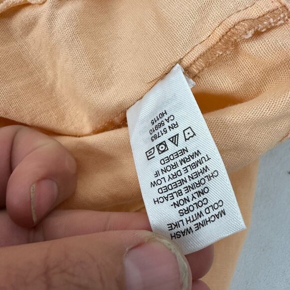 Maurices Peach Linen Blend Asymmetrical Zip Moto Jacket - Women's Size L - Picture 6 of 6